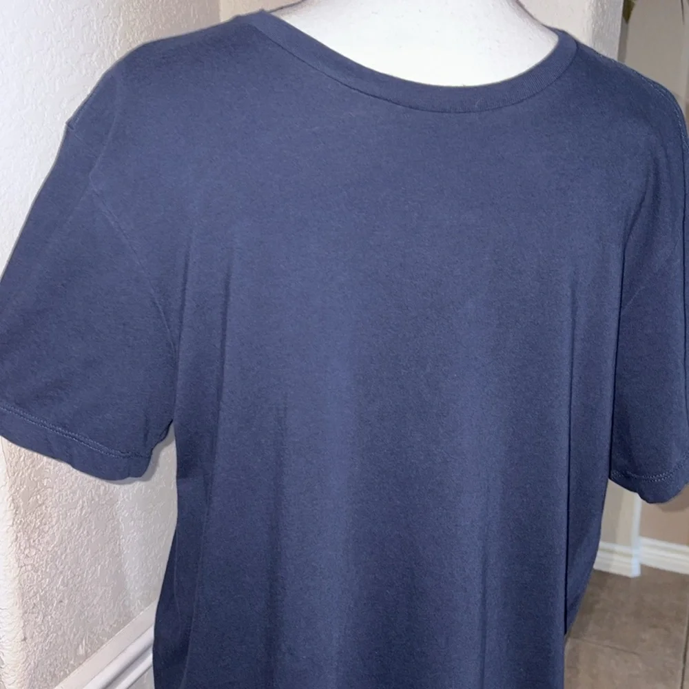 J.Crew washed navy blue short sleeve cotton T-shirt Size L